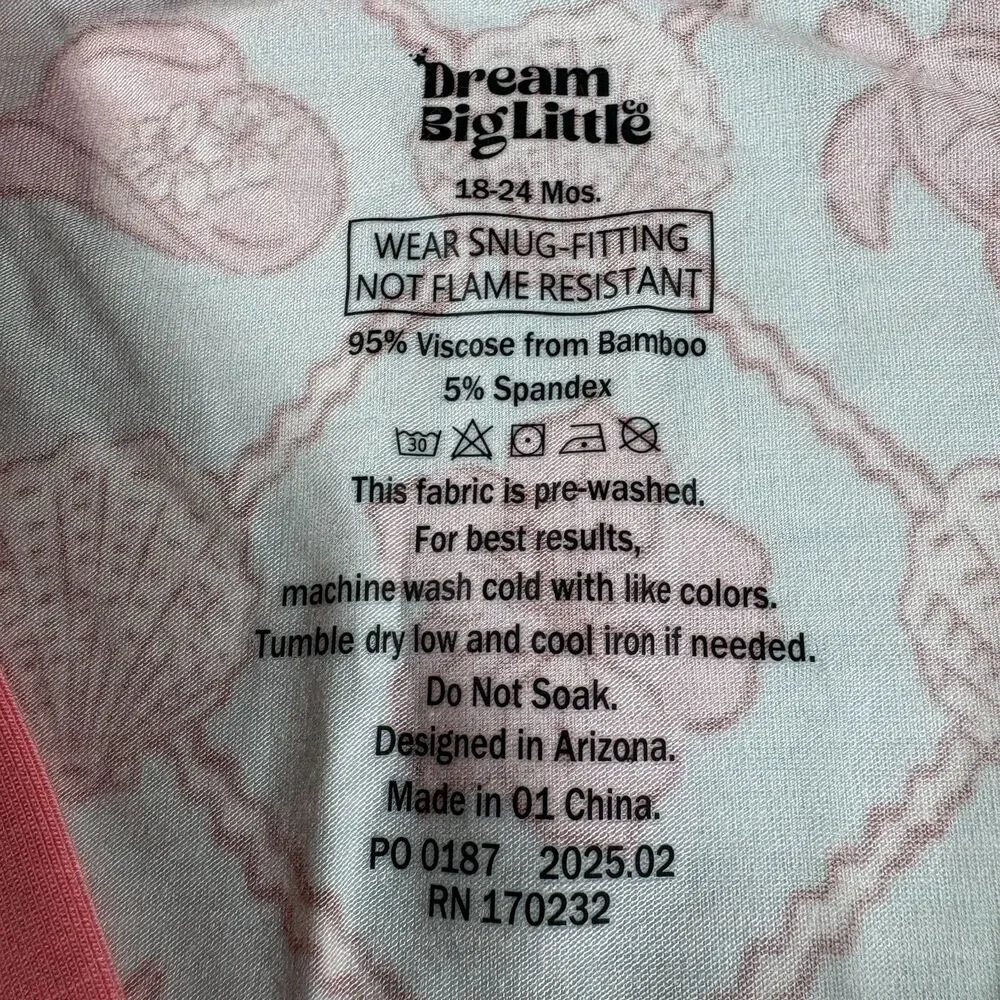 Dream Big Little Co. Coastal Cowgirl Ruffle Romper Pajama 18-24M NWOT